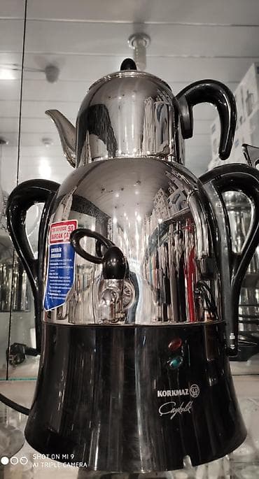 samavar ucuz: Samovar Elektrik samovar Korkmaz Türkiyə istehsali 50 bardak çay — 3
