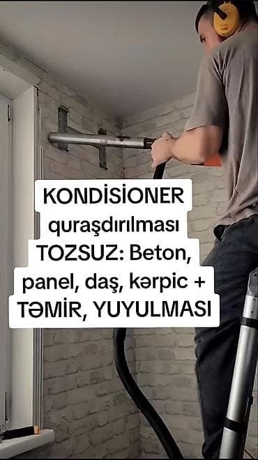 kandesener: Kondisioner servisi. Qurashdirilma, ( tozsuz) beton deshilmesi — 1
