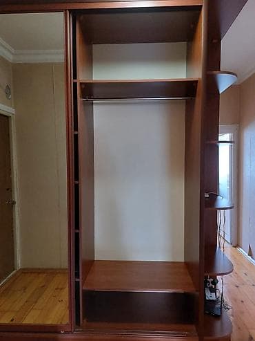 mebel skaflar: İşlənmiş, 2 qapılı, Güzgülü, Qəhvəyi, Digər material, Kupe, Düz dolab — 2