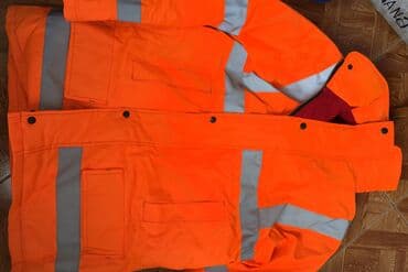 uzun pencekler: M ölçülü yüksək görünürlüklü iş gödəkçəsi - Rəng: neon narıncı, 360° — 3