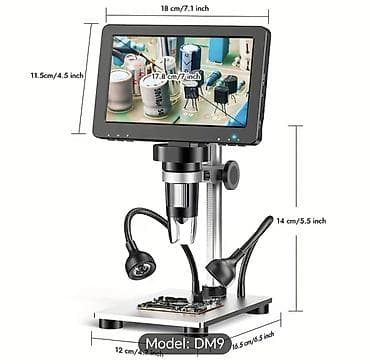 cnc lazer satilir: Rəqəmsal Mikroskop – Model: DM9 - 7" (17.8 sm) HD ekran, 16:9 nisbət; — 2