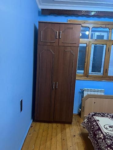 dolablar paltar: 4 qapılı, Qəhvəyi, Taxta, Açılan, Düz dolab — 1