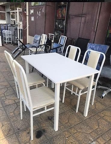 Mətbəx üçün, Açılmayan, Dördbucaq masa, 4 stul