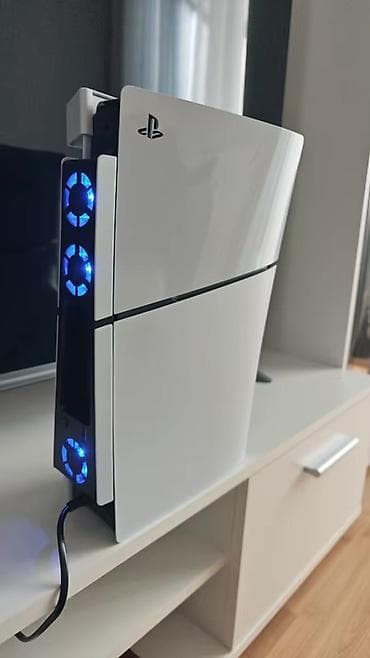 iphone 11 pro max adapter: PS5 Slim üçün yan soyuducu modul – LED işıqlı, 3 ədəd mini turbofan — 1