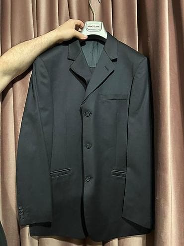 Versace Classic kişi kostyumu 52 razmer - Rəng: tünd qara - Dəst