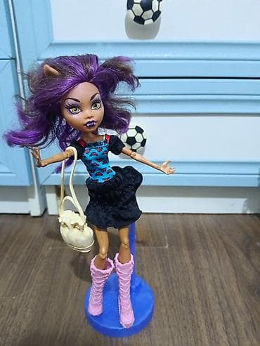 ayı kuklası: Monster High tərzində kolleksiya kuklası - Bənövşəyi saçlı, qulaq — 1