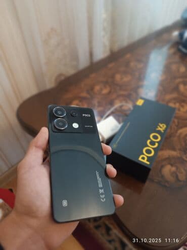 поко: Poco X6, 256 ГБ, цвет - Черный, Отпечаток пальца, Face ID — 3