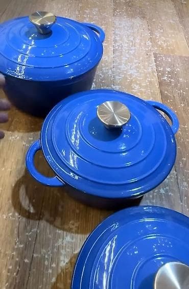 Qazan, rəng - Göy, Çuqun