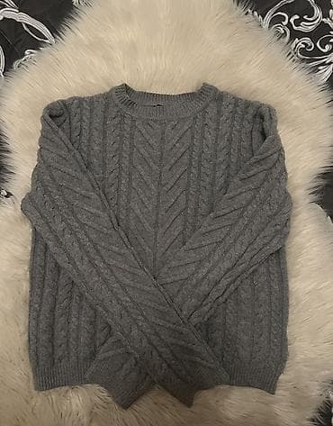 Кофты, свитеры: Кофта, Bershka, S, цвет - Серый — 1