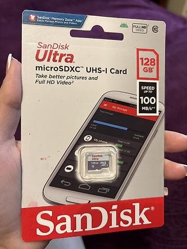 yadaş karti: SanDisk Ultra microSDXC UHS‑I yaddaş kartı - Tutum: 128 GB - Sürət — 2