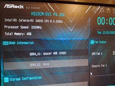 Настольные ПК и рабочие станции: Материнская плата ASRock H410M, Б/у — 6