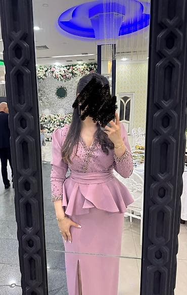 mango çanta: Zərif ziyafət geyimi – pudra/çəhrayı rəngdə, elegant dizayn. - Üst — 1