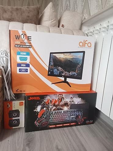 Modemlər və şəbəkə avadanlıqları: Kompüter aksesuarları və qurğu dəsti - Monitor: Alfa WTE LED Monitor — 1