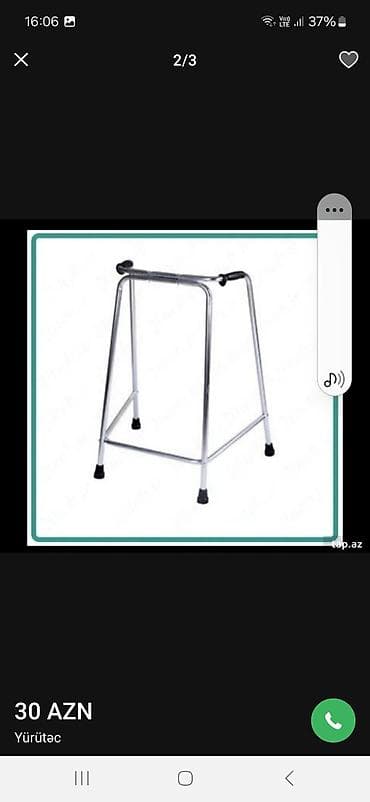 Tibbi avadanlıq: Yürütəc – metal karkaslı, sabit dəstəkli model - Material: möhkəm — 3