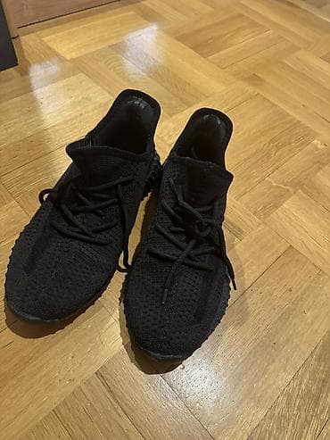 Мужская обувь: Qara rəngli kişi/kadın yeezy ayaqqabısı - Rəng: Tam qara — 2