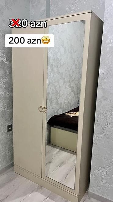 Yeni, 2 qapılı, Güzgülü, Bej, Digər material, Açılan, Düz dolab lalafo.az -da Yeni, 2 qapılı, Güzgülü, Bej, Digər material, Açılan, Düz dolab