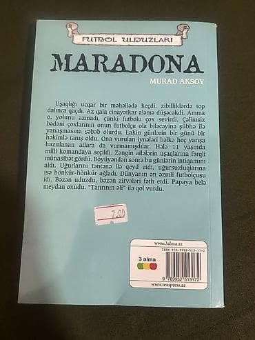messi imza: Kitab: “Maradona” – Futbol Ulduzları seriyası Müəllif: Murad Aksoy — 2
