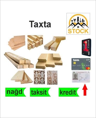 taxta bazarinda qiymetler 2019: Рейки, доски, длина - 4 м, Платная доставка, Есть кредит — 1