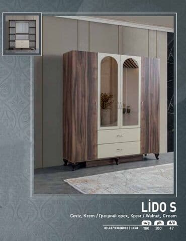 metbext dolabi: Yeni, Açılan, 4 qapılı Düz dolab, Qarderob, paltar dolabı, Türkiyə — 1