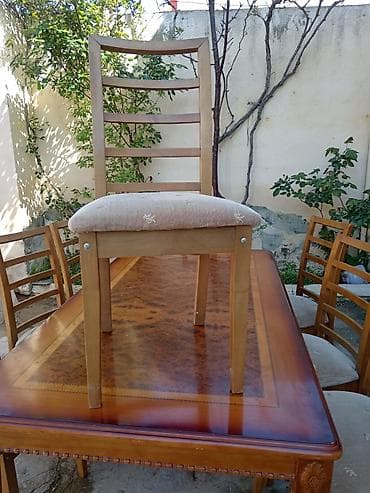 ucuz parça: Qonaq otağı üçün, Açılmayan, Dördbucaq masa, 6 stul — 5