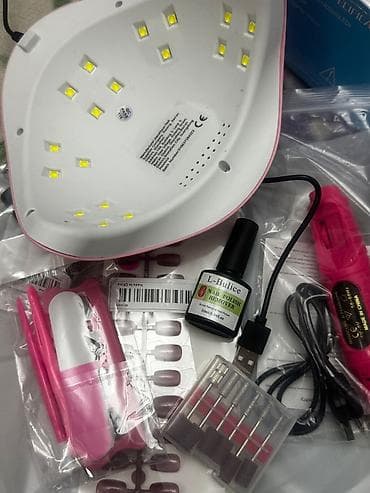 manikür aparati: Manikür üçün tam set Komplektə daxildir: - LED/UV dırnaq quruducu — 7