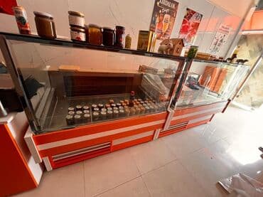 hazır vitrin: 3 eded yeni veziyyetde Soyuduculu vitrin dəstləri – market, ət və — 1