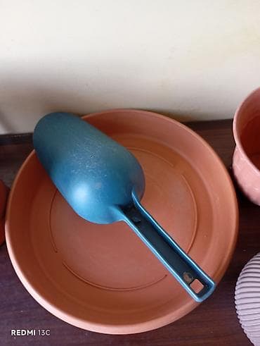 Bitkilər: Plastik dekorativ güldan (kvadrat formalı) - Material: yüngül və — 8