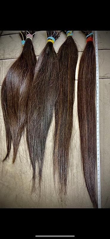 Keratinli natural dolu saçlar çox gözel parıltılı ipekdir 100 qramı 55 — 2