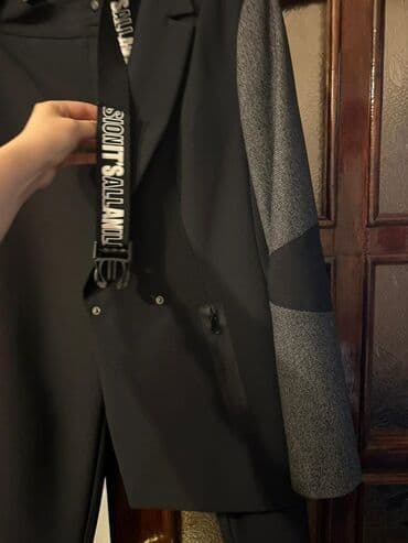 şalvar modelleri: ESPIGA qadın kostyumu – şalvar və pencək dəsti - Rəng: qara, qol — 5