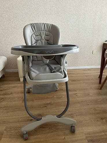 VAVA uşaq yemək stulu - Rəng: boz/qrafit tonları - Yumşaq və