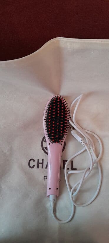 Hava fenləri: Saç düzləşdirici daraq – elektrikli - Rəng: açıq çəhrayı - Növ — 1