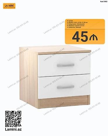kitab refi: Tumba – La Mini (Kod: 5983) - Ölçülər: D 40 × H 50 × E 40 sm - — 1