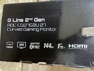 Monitorlar: Монитор АОС Curve 27” 144Hz б/у. Есть царапина на экране но на работу — 7