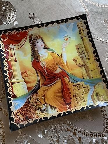 Boşqablar, 1 əd, rəng - Qızılı, Keramika