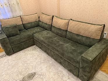 Künc divan, İşlənmiş, Açılan, Bazasız, Vеlur parça, Çatdırılma yoxdur