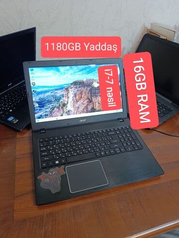 I7-7ci nəsil/16gb RAM/SSD+HDD 1000GB Şəkillərdə görünən, gözəl