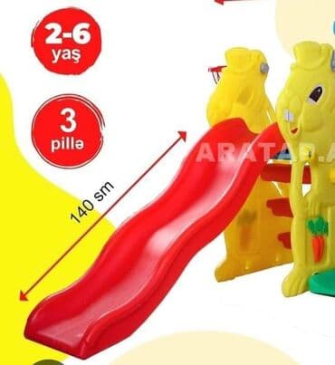 usaq ucun velosiped instagram: Uşaq üçün plastik slayd/attraksion. - Yaş aralığı: 2–6 yaş - Uzunluq — 1