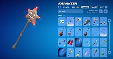 oyun notebooku: Fortnite oyun hesabı - 232 skinli hesab - İçində 100 V-Bucks - 32 — 2
