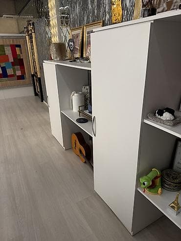 kiçik dolab: Ağ rəngli şkaf-modul - Dizayn: Minimalist, düz xətli, ağ korpus və — 6