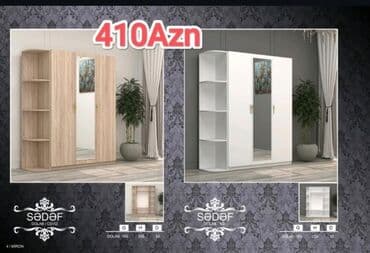 mətbəx skaflari: Yeni, Açılan, 3 qapılı Düz dolab, Qarderob, paltar dolabı, Azərbaycan — 6