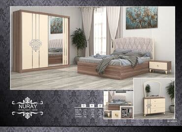 угловая тумба: Двуспальная кровать, 2 тумбы, Турция, Новый — 1