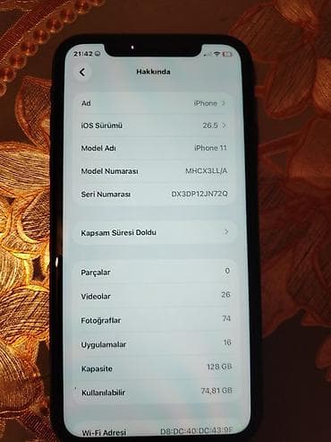 iphone 11 gence: IPhone 11, 128 GB, Qara, Face ID — 2