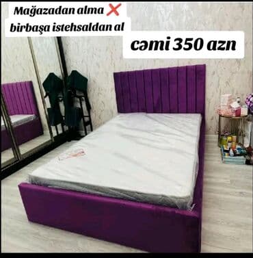 Kreslolar: Yeni, İkinəfərlik çarpayı, Matras ilə, Siyirməsiz, Azərbaycan — 3