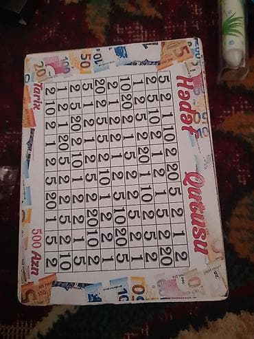 Məhsul dəsti 1) Hədəf Qutusu – üzərində 10–500 AZN nominalları və