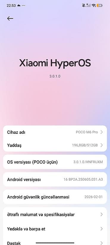 iwlenmiw telefonlar: Poco M6 Pro, rəng - Qara, Sensor — 9