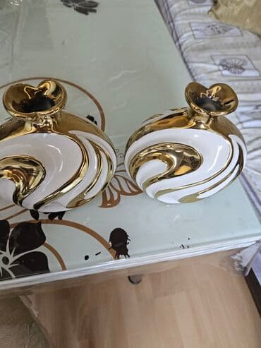 vaza qab: Təcili!!! Ela vəziyyətdə hündürlüyü 16 sm olan 2 eded suvenir qablar — 1