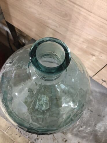 Mətbəx aksesuarları: Böyük həcmli şüşə damacana - Material: qalın, şəffaf yaşılmtıl şüşə - — 2
