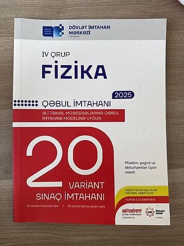İdman və hobbi: IV qrup – Fizika 20 variant sınaq imtahanı (2025).Heç istifadə — 1