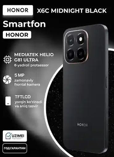 hyperx cloud 3: Honor X6c, 256 GB, rəng - Qara, Sənədlərlə — 2