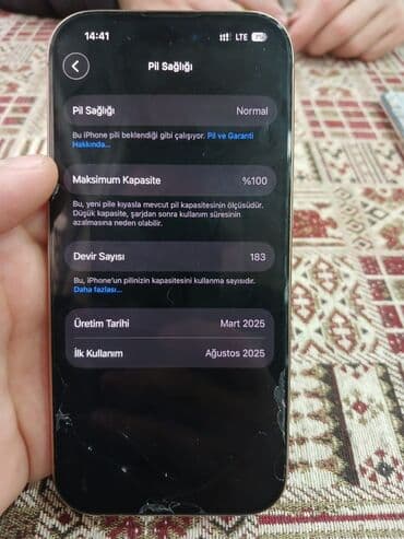 Alcatel: IPhone 16 Pro, 256 GB, Desert Titanium, Qırıq — 4